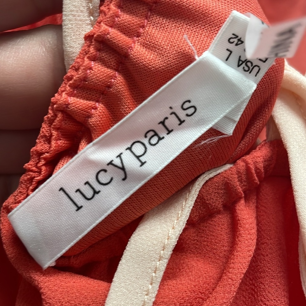 “Lucy Paris” Size Large Color Block Maxi Dress - image 4